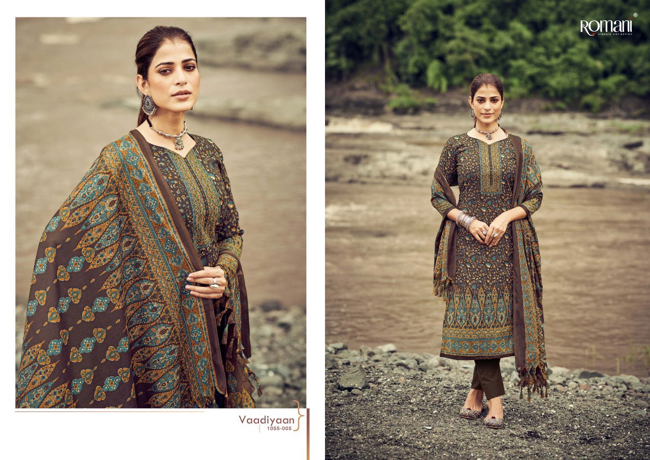 Romani Vaadiyaan Pashmina Casual Wear Wholesale Dress Material Collection